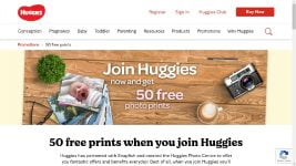 huggies 50 free photos screenshot